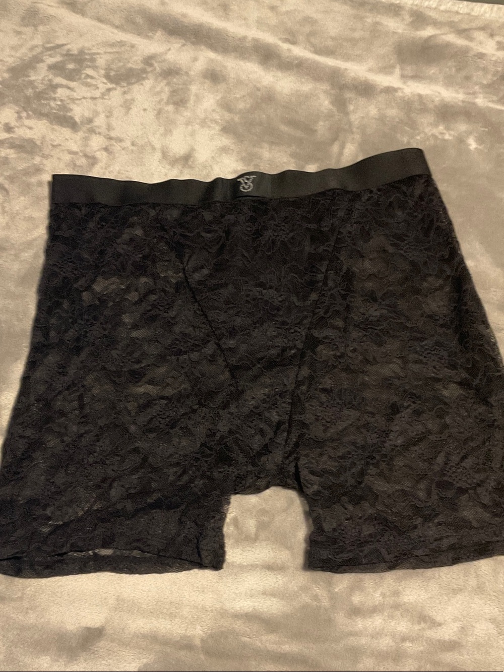 NWT XL Victoria's Secret high waisted  Black Lace Boxer Briefs (MSRP 30)